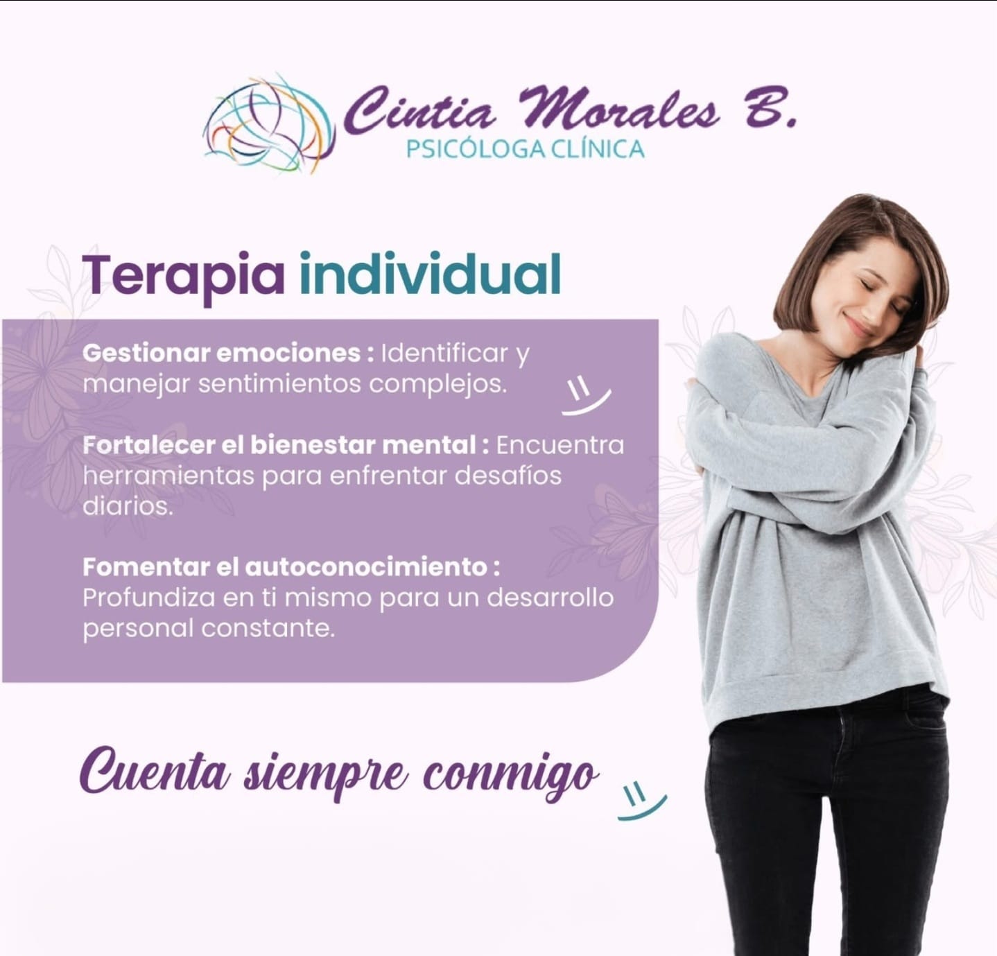 Presentación visual del servicio de terapia individual